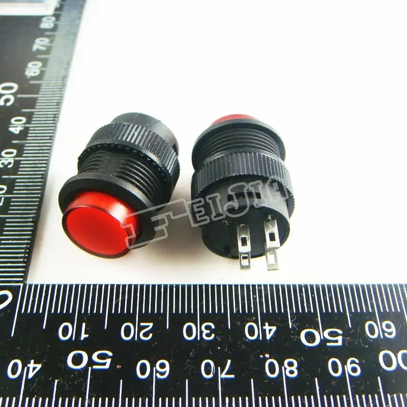 

R16-503AD With LED Red 1A/250V 4Pin Self-locking Push Button Switch 10Pcs/lot