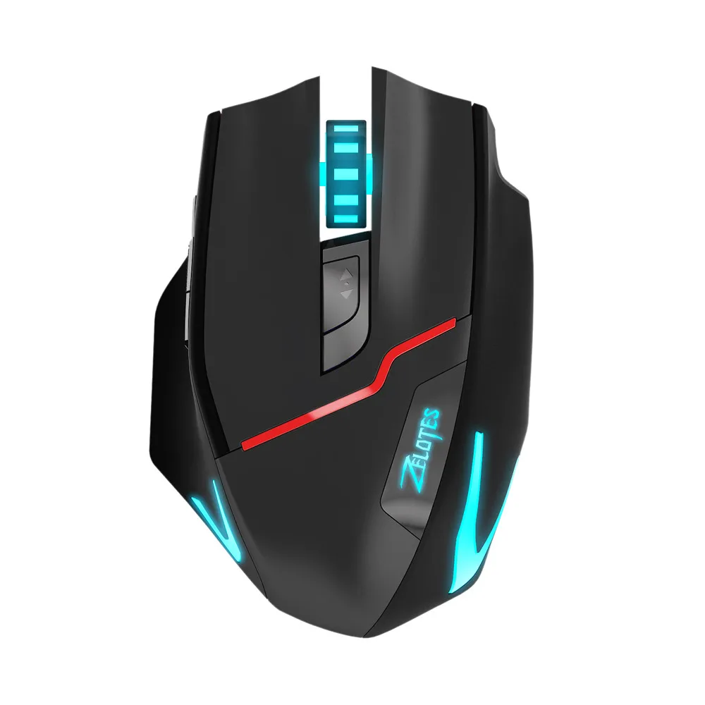 

Professional Optical ZELOTES F-18 Dual-mode Gaming Mouse6 Level 3200DPI 500Hz Wired/Wireless 7 Color For PC Laptop#ZS