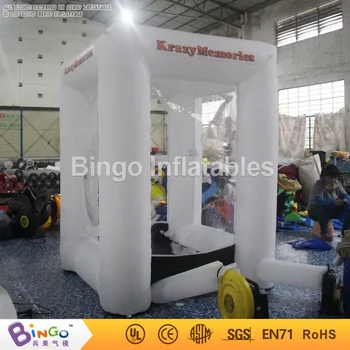 

white promotional Inflatable cash grab cube box 2 meters high inflatable game for advertising promotion 1.5*1.5*2mH BG-A0957 toy