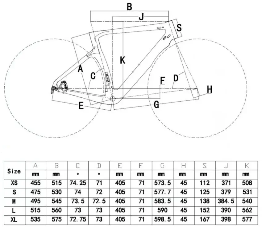 size chart XL