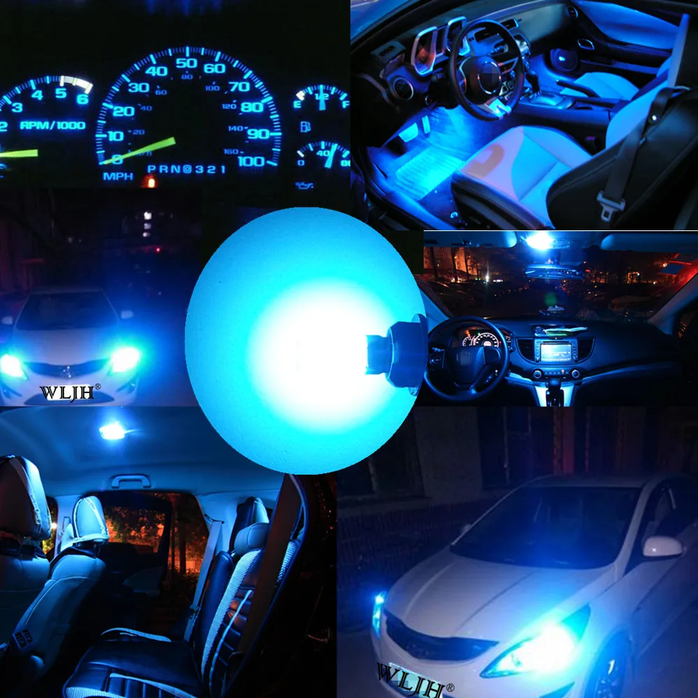 WLJH 2x W5W T10 Светодиодная Автомобильная Лампа 501 номерной знак LED для Ford Crown Victoria ESCORT