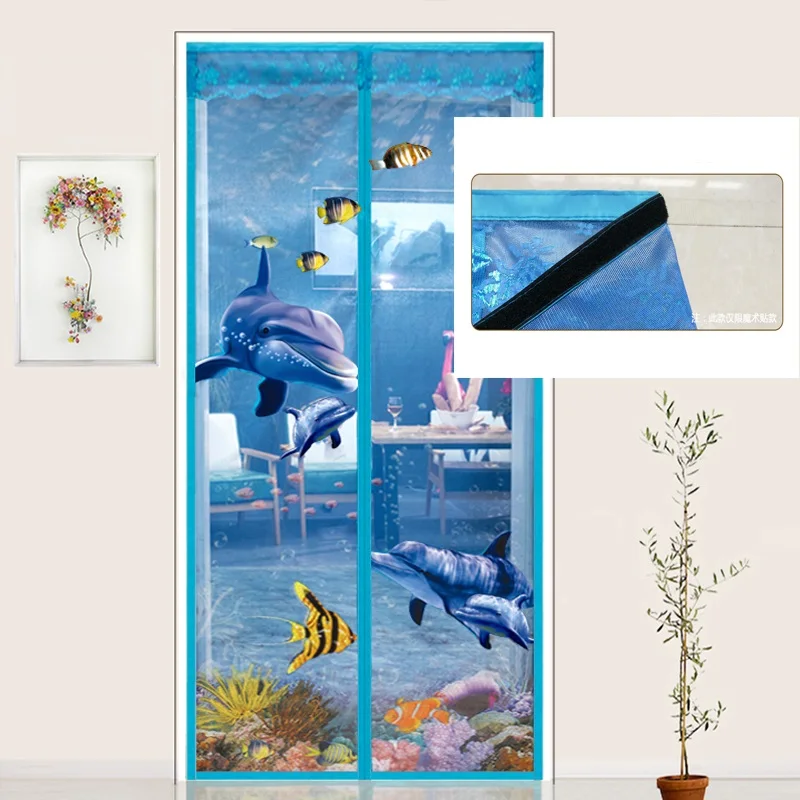 2019 Velcro Scewn Anti-mosquito Insect Magnetic Door Net Soft Screen Curtain Summer Window Netting Room Divider Inset | Дом и сад