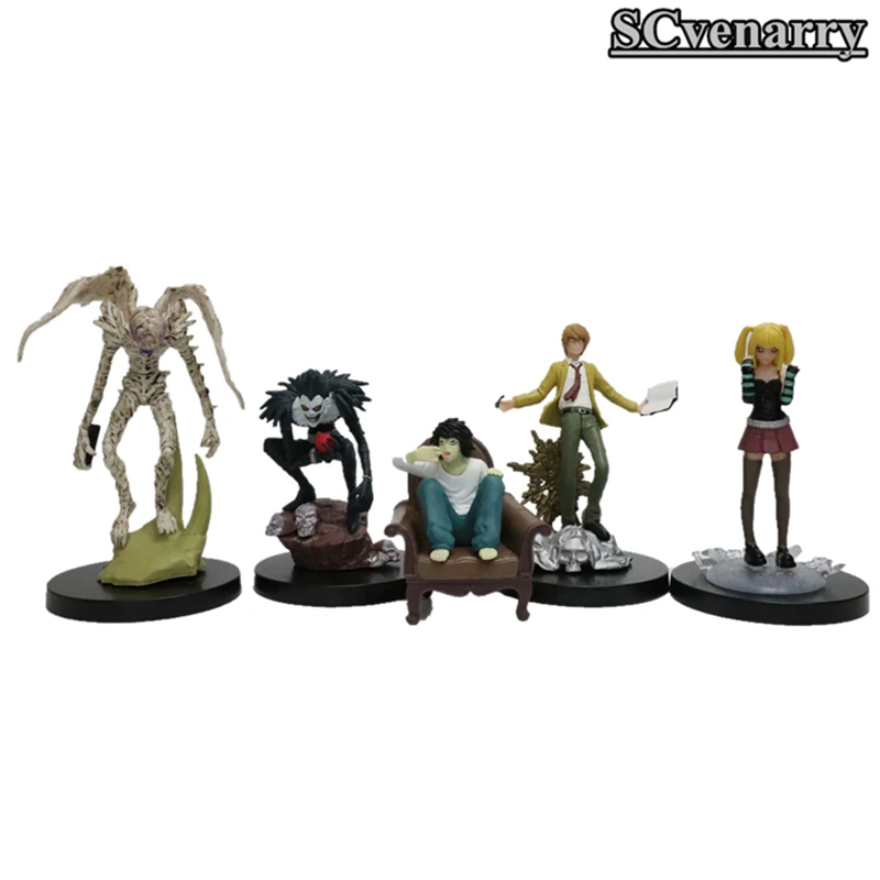 

5pcs/set Death Note Captain Tsubasa Saint Seiya PVC Action Figure Collectible Model Toy