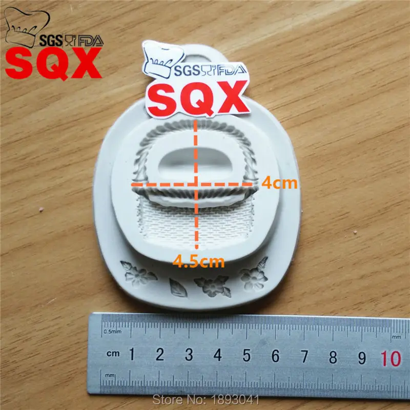 Baskets shape fondant mold, food grade silicone cake mold DIY baking