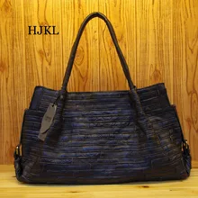 Повседневная модная полосатая сумка с декоративной отделкой сумка из натуральной кожи высокого качества