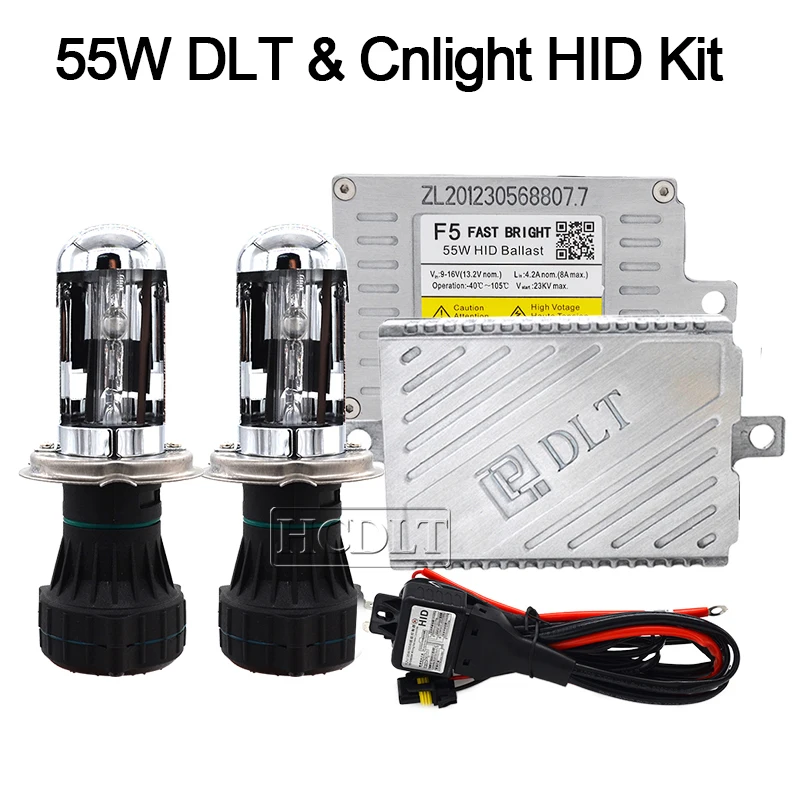 Комплект ксеноновых фар HCDLT 12 В 55 Вт биксенон H4 Cnlight HID сменная лампа 4300K 6000K DLT F5T
