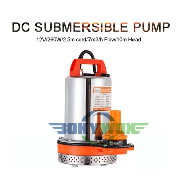 

DC12V 260W Solar Powered Submersible Water Pump,Farm & Ranch Garden Household Well Water Pump 32.8FT Max Lift With 8.2ft Cord