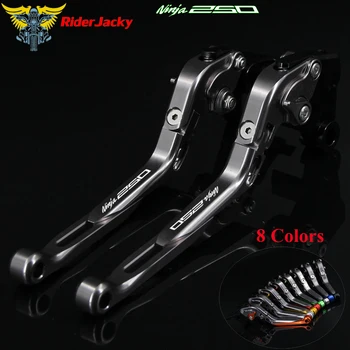 

Logo Ninja250 Full Titanium For Kawasaki NINJA 250R 2008-2012 2010 2011 CNC Folding Extendable Motorcycle Brake Clutch Levers