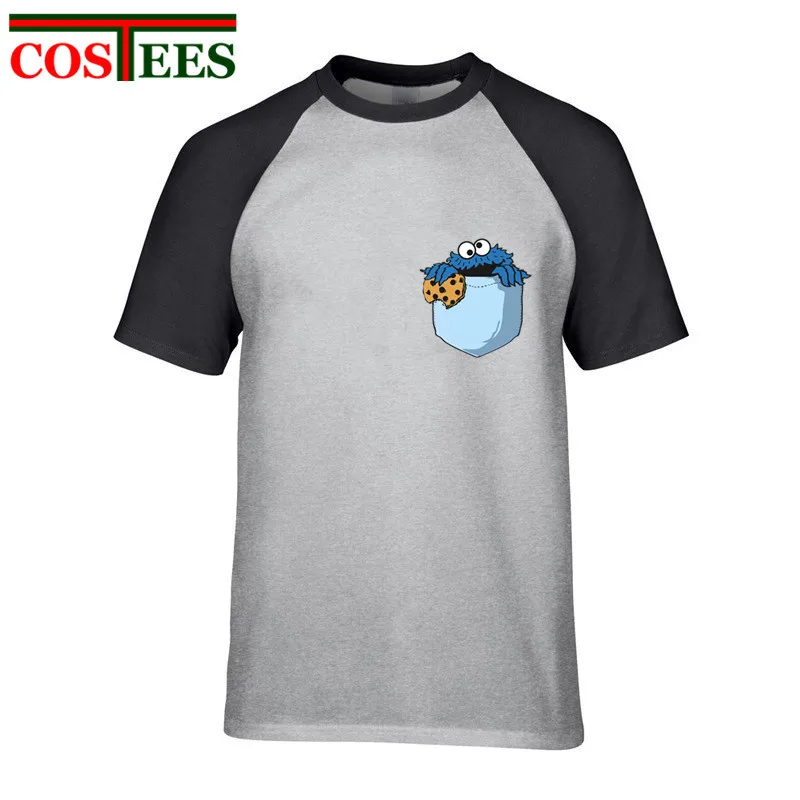 Funny Pocket Cookie T Shirt men Sesame 