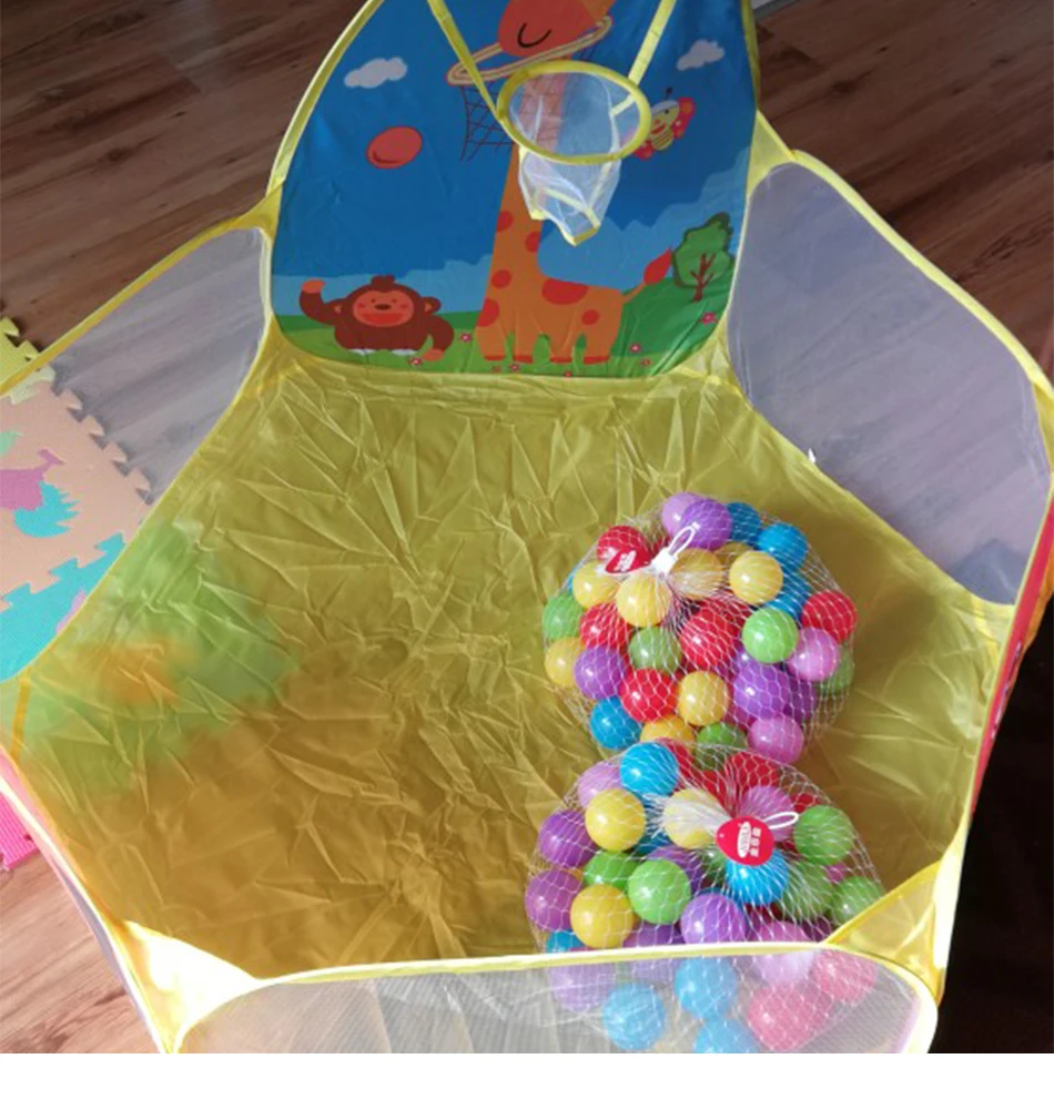 Портативный мультфильм животных Детская Игрушка палатки Детские шарики бассейн всплывающие дети игровой дом без мяча на открытом воздухе младенческой путешествия палатки