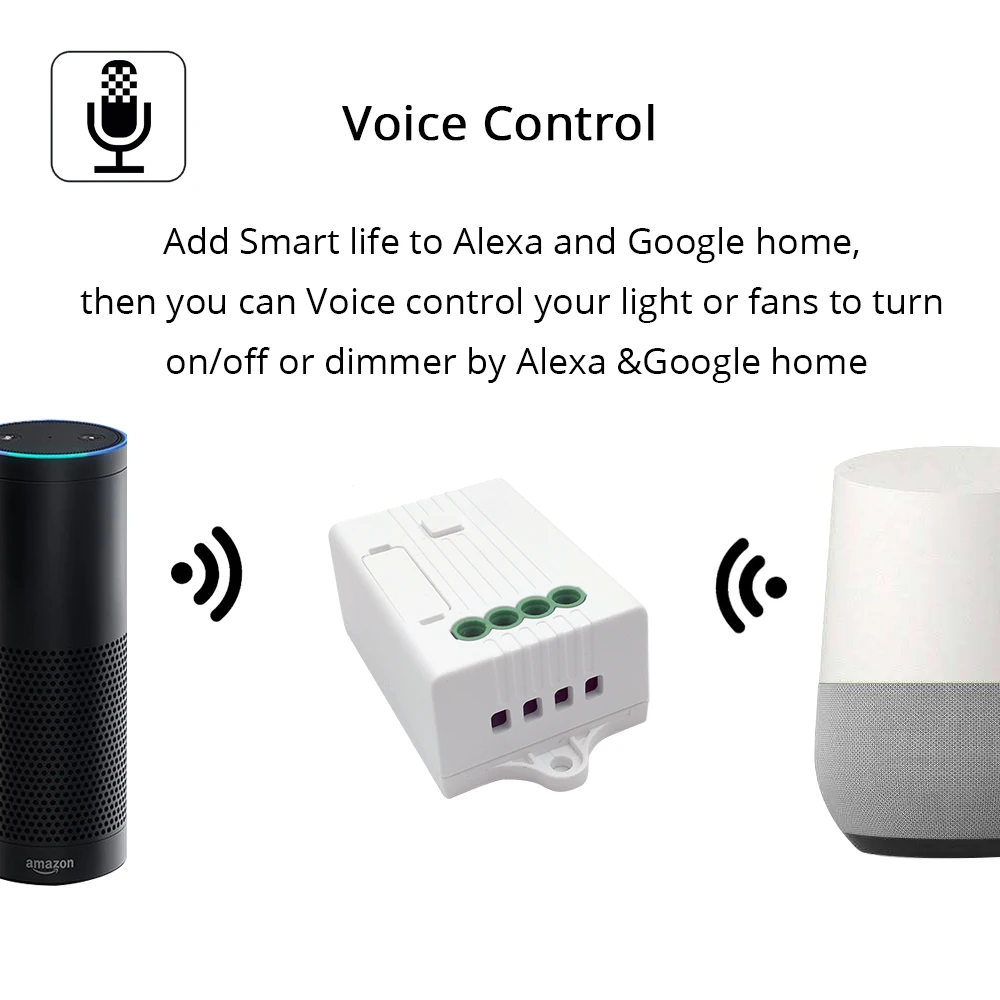 Домашняя Автоматизация беспроводной переключатель включения/выключения без батареи и приемник работает с Alexa Google Home диммер Управление таймером