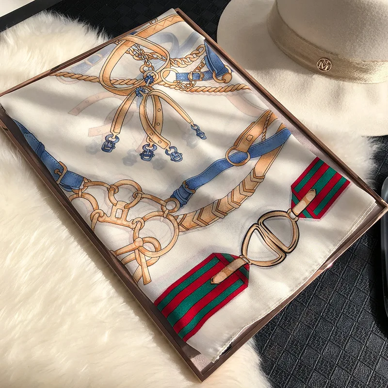 

New 2019 luxury brand women silk scarf fashion print scarves summer shawls and wraps soft pashmina lady bandana foulard hijabs