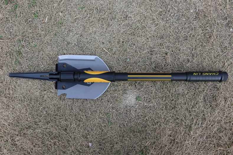 CHANGLIN Multifunctional Camping Shove Military Portable Folding Survival Spade Trowel Dibble Pick Emergency Garden Outdoor Tool