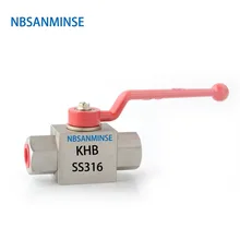 NBSANMINSE KHB гидравлический шаровой клапан высокого давления 3/4 1 1-1/4 1-1/2 г NPT Тип нормальная температура антикоррозионная конструкция SS316L