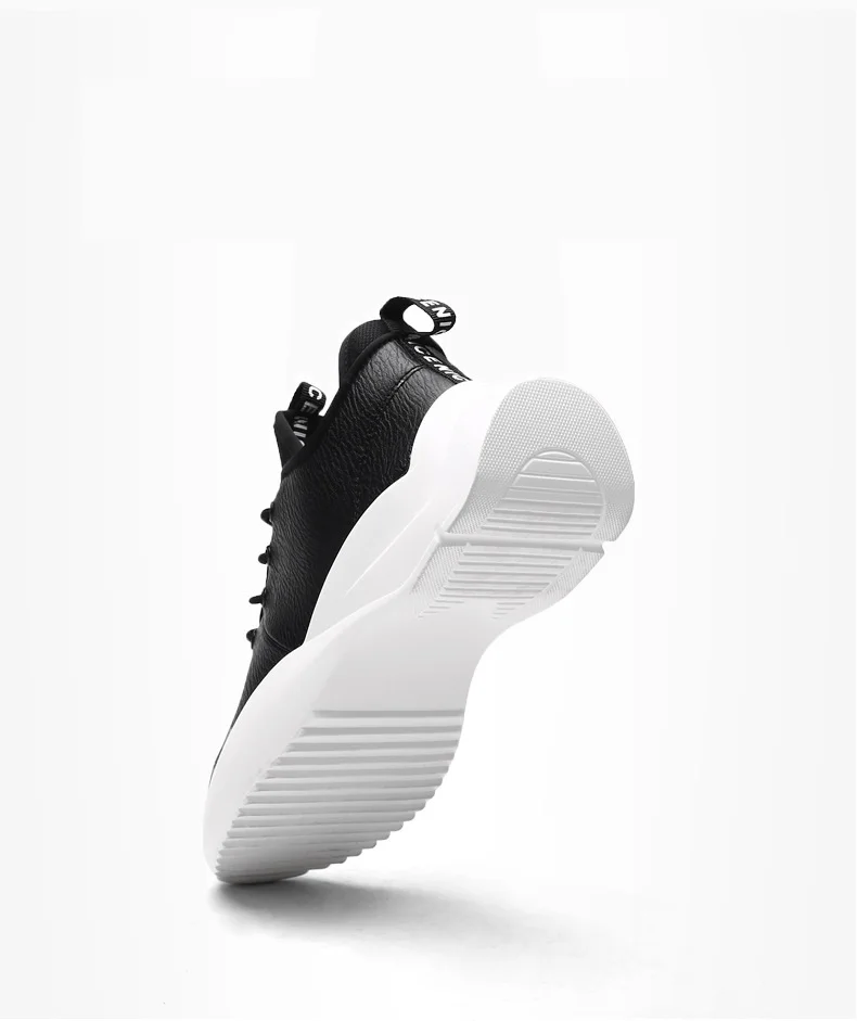 New Spring Autumn Man Walking Shoes Leather Breathable Korean Waterproof Student Damping Wear-resistant Running Shoes for Male (3)