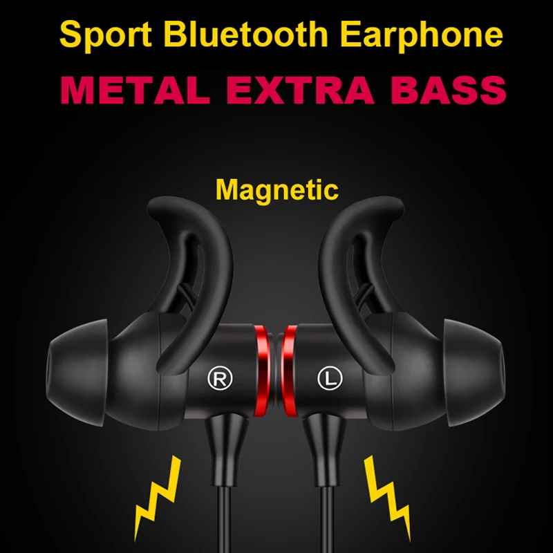 JEELOCK In Ear Bluetooth 5,0 Extra Bass Магнитный дизайн поглощения спортивные наушники с микрофоном для компьютера игровая гарнитура к персональному компьютеру