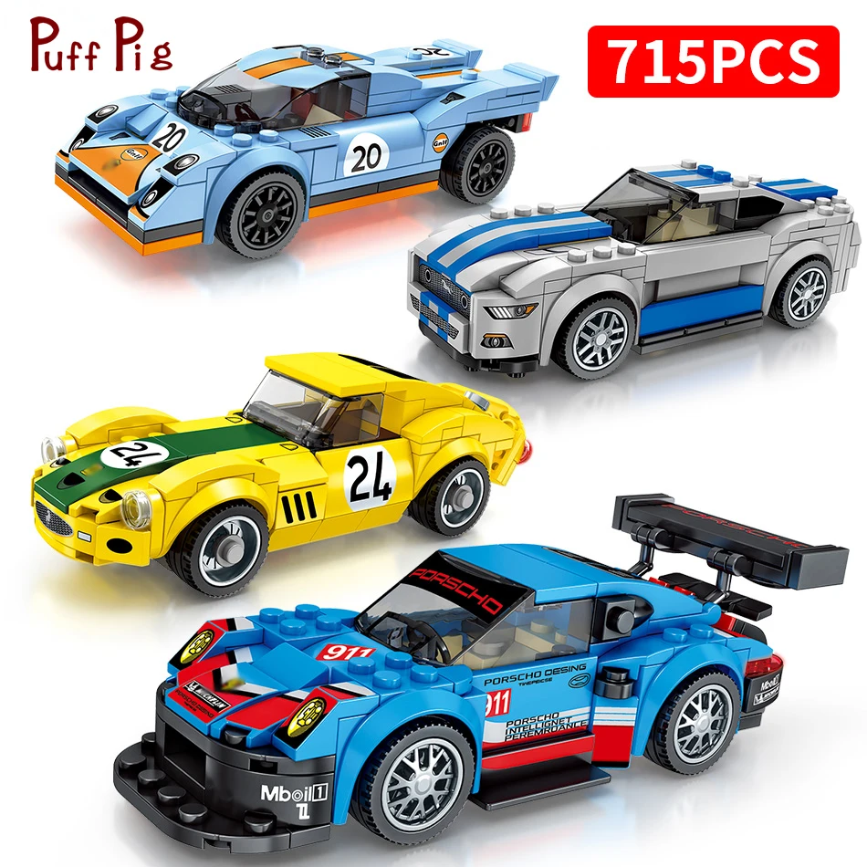 

715pcs City Super Racers Compatible Legoed Speed Champions Super car Racing Car Figures Building Blocks Bricks Child Kids Toys