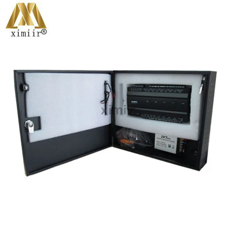 

Free software wiegand 26 access control board Inbio460 fingerprint /card access control panel with power supply and protect box