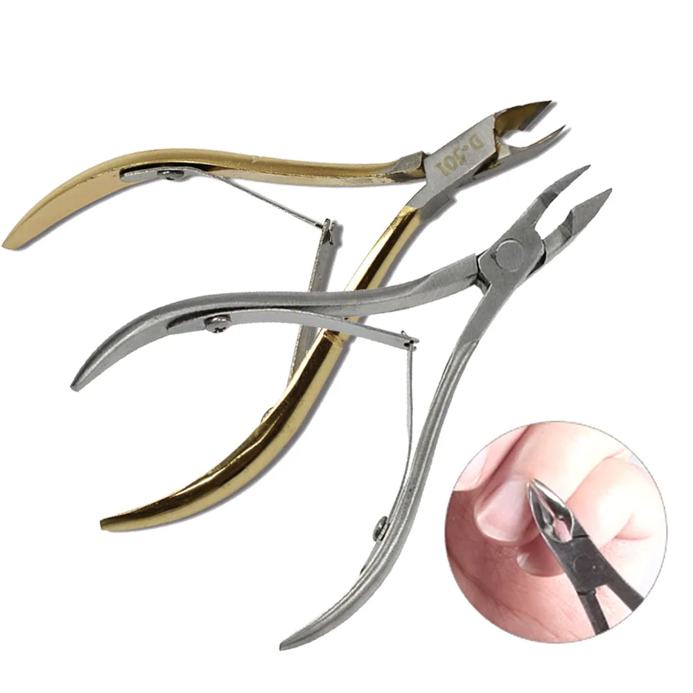 

1pcs Nail Art Tools Nail Cuticle Nipper Gold/Silver Clipper Scissor Dead Skin Remover Manicure Trimmer Nail Care Supplies BE236