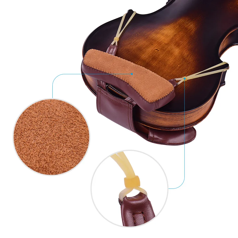 Violin Shoulder Rest,Sheepskin Cushion Violin Accessories Shoulder and Chin Cushion for 3/4 4/4 Violin Left Shoulder Violin Parts Funien 