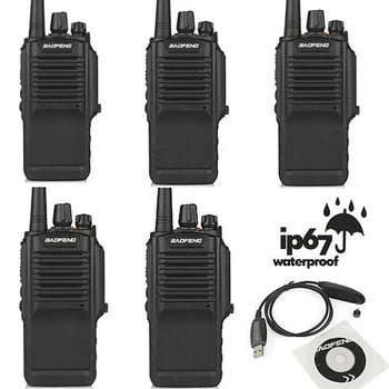 

5pcs x Baofeng BF-9700 UHF 400-520MHz 5W IP67 Waterproof Potable Ham Two-way Radio Walkie Talkie with Programming Cable and CD