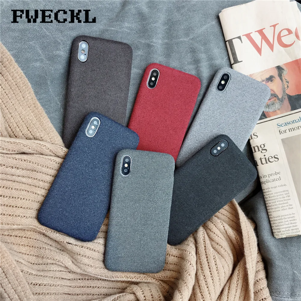 

Cloth Texture Soft TPU Phone Case For iPhone 7 Warm Plush Fashion Soft Color Back Cover For iPhone 6 6S 7 8 Plus X XS MAX XR