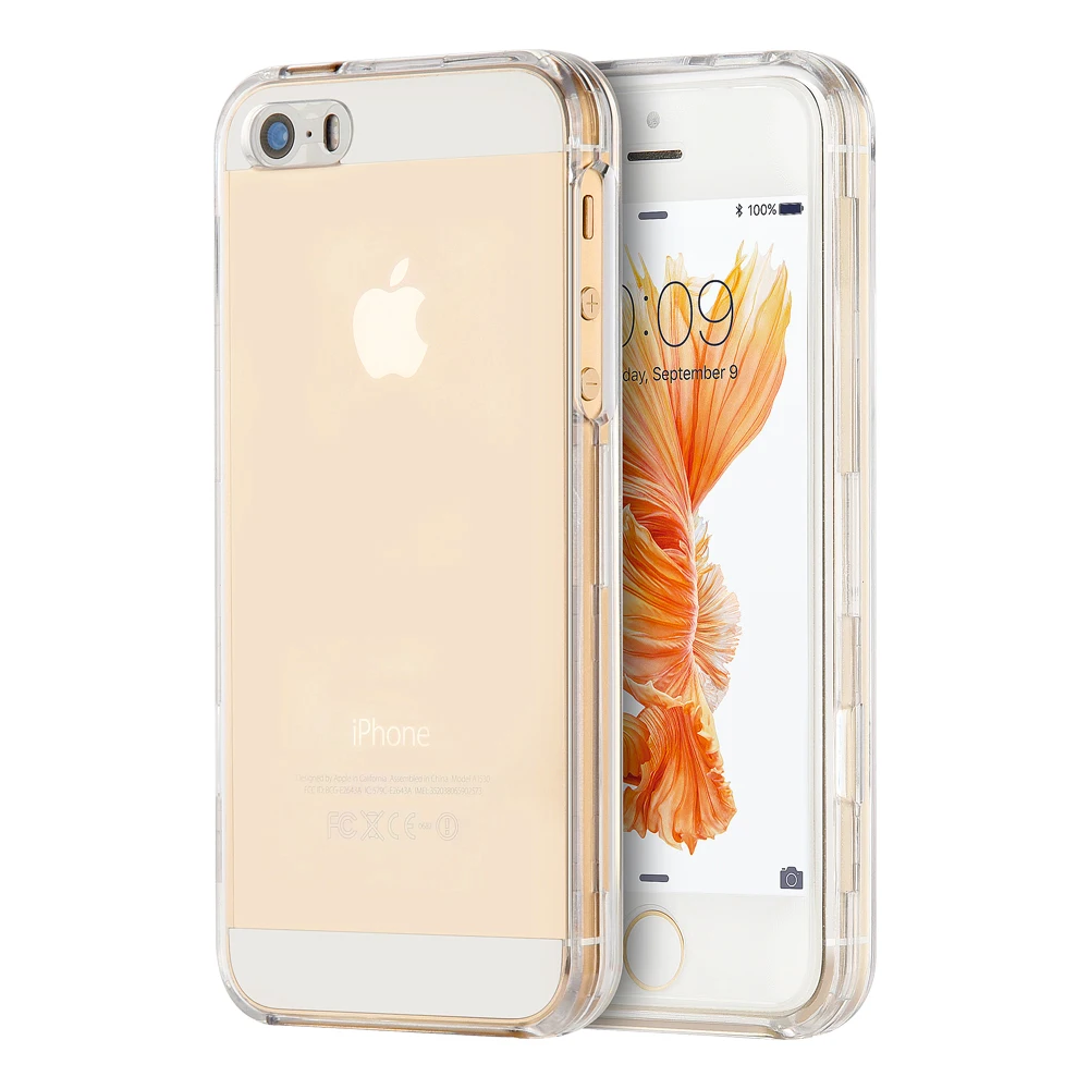 Phone case CRYSTAL CASE CLEAR for iphone 55sSE hard plastic phone case for  55sSE full protective back case CAIP5CL_1 (2)