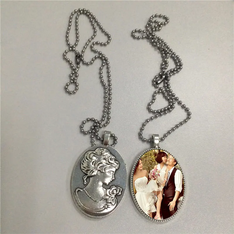 

blank sublimation necklace pendant for women men Heat Transfer sublimation vintage retro goddess head customizable diy jewelry