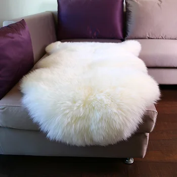 

wholesales NewZealand sheepskin fur rug 10 pcs a lot sheep skin rug for living room 60x90cm quality fur bedside carpet