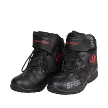 PRO-BIKER SPEED Men Motorcycle Boots Motocross Ankle Racing Boots Motorbike Riding Boots Shoes Moto Botas