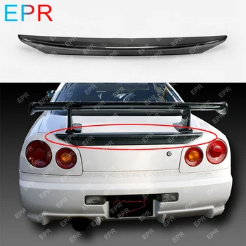 

For Nissan Skyline R34 GTT GTR Carbon Fiber MI Style Rear Spoiler Body Kit Tuning Part For GTR R34 GTT Carbon Rear Trunk Wing