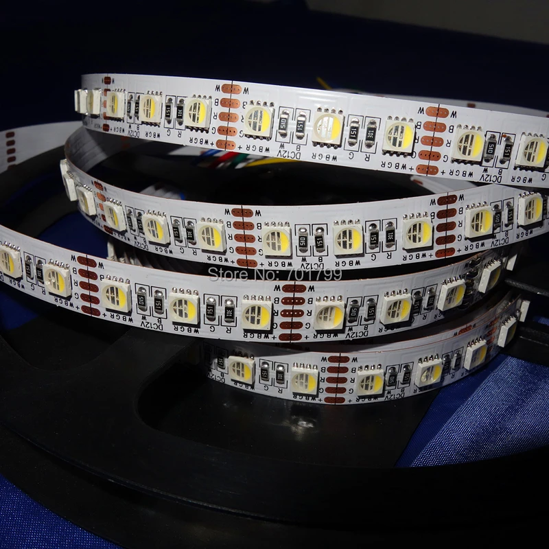 Новая светодиодная лента 5050 SMD 4 в 1 RGBW Вход 12 В постоянного тока длина 5 м Не