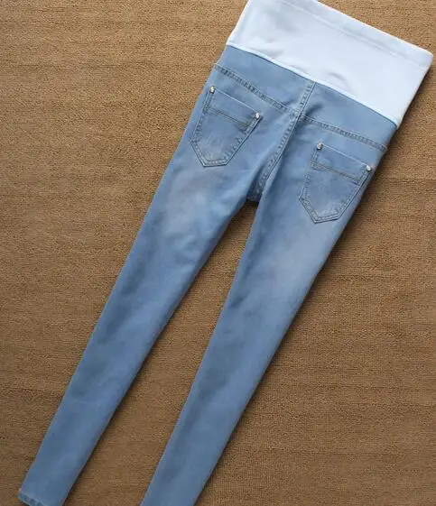 Elastic Waist 100% Cotton Maternity Jeans Pants For Pregnancy Clothes For Pregnant Women Legging Autumn Winter Plus Size