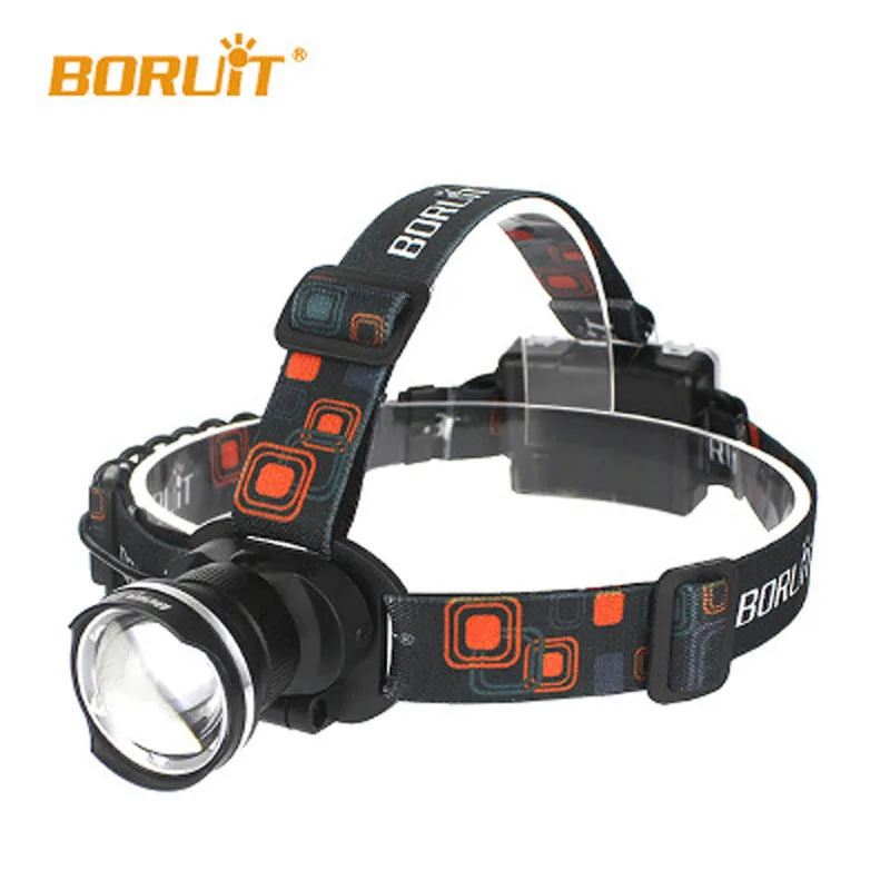 Налобный фонарь BORUIT светодиодный 3 режима люмен T6 1000 люмен|Налобные LED-фонари| |