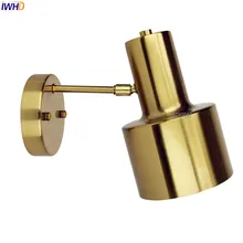 IWHD Nordic Modern LED Wall Light Brass Copper Bathroom Mirror Beside Lights Vintage Wall Lamp Sconce Lamparas De Pared wall sconce american country golden vintage led wall light fixtures for home indoor lighting beside lamp lamparas de pared