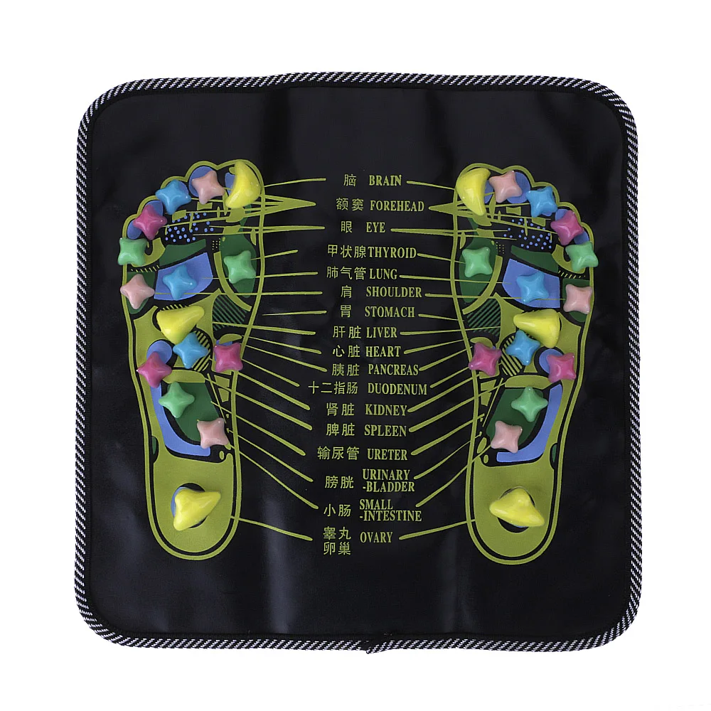 

Foot Leg Pain Relieving Relief Reflexology Mat Stone Walk Massager Acupressure