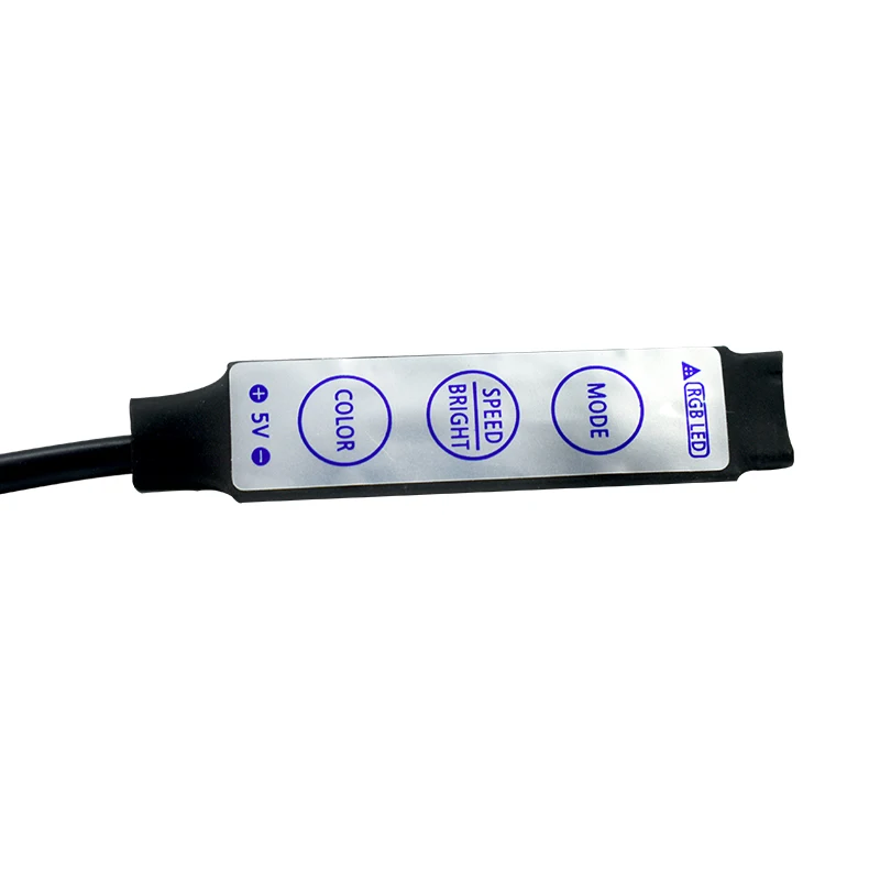 Grnflashing DC 5 В Светодиодная лента RGB мини контроллер USB 3 клавиши кабель управления
