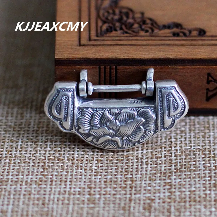 

KJJEAXCMY S925 sterling silver jewelry wholesale handmade matte national wind Ms. Thai Silver longevity lock pendant new
