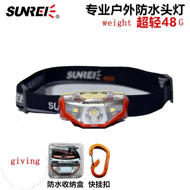 SUNREE 120Lm CREE XTE-R2 белый светодиодный светильник с подвижным налобным фонарем AA головной светильник для улицы