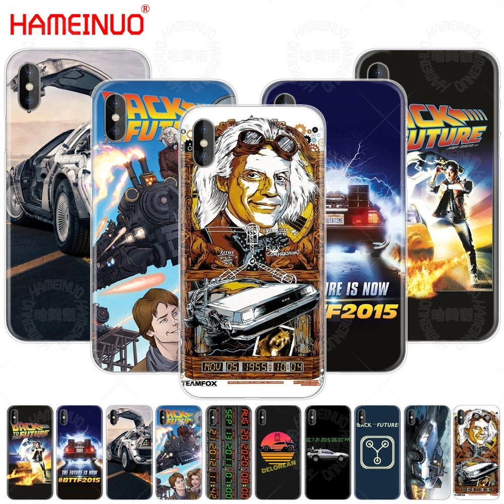 Hameinuo Delorean Back To The Future Time Machine Custodia Per Cellulare Per Iphone X 8 7 6 4 4S 5 5S Se 5C 6S Plus