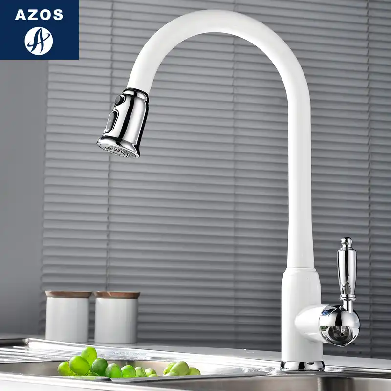 Kitchen Sink Faucets 4 Design White Porcelain Black Stainless
