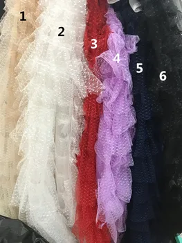 

Popular 5yd/lot embroidered Net Lace top Quality French tulle mesh Lace Fabric for party dress