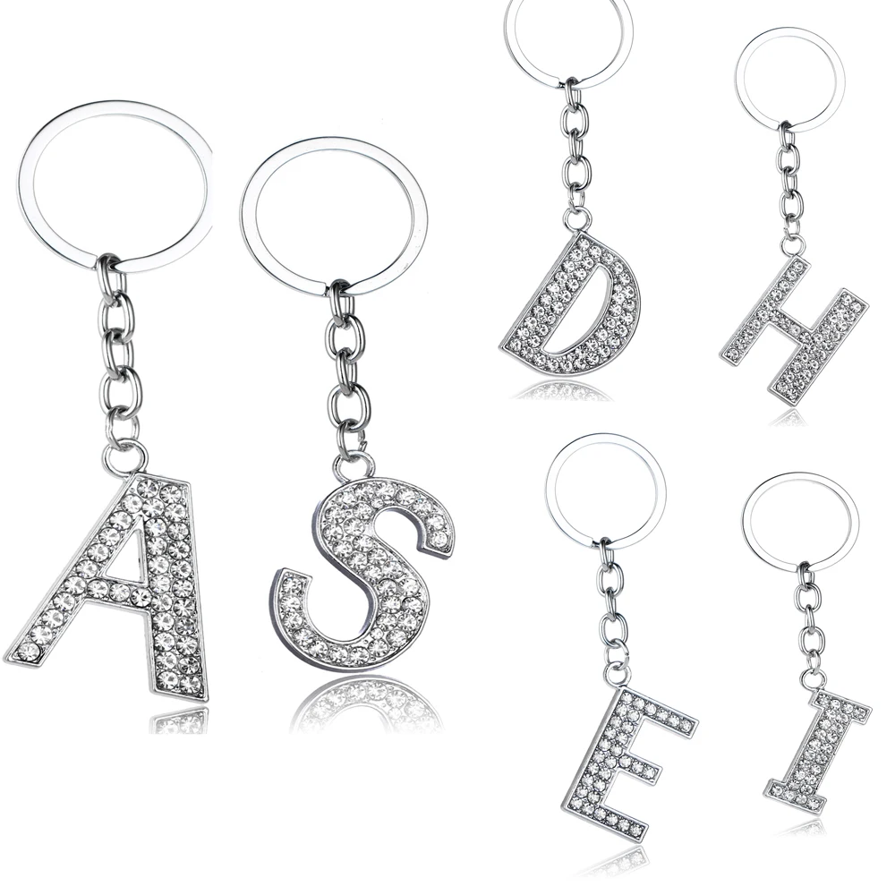 Buy R Z Diamante Crystal Bling Alphabet Letter A Z Key Ring Chain Birthday