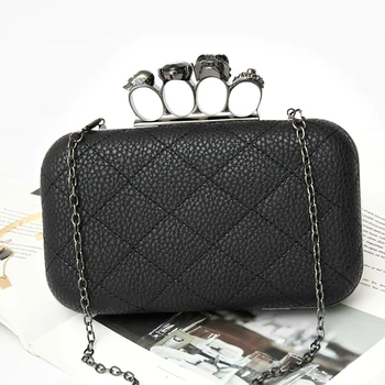 

2018 New Pattern Woman Package Fashion Hand Catch Woman Package Skeleton Head Ring Package Single Shoulder Tide Small Package