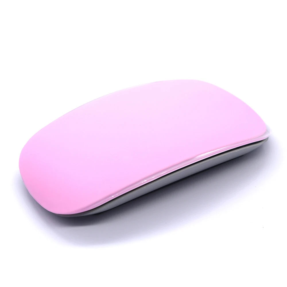 Тонкий конфетных цветов силиконовый мягкий защитный чехол для MAC Apple Magic mouse для Macbook Magic mouse 1 2 - Цвет: Pink