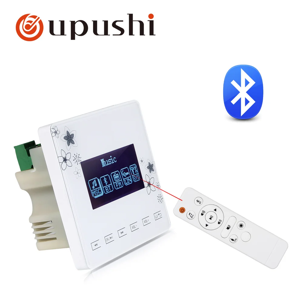  Smart home surround sound system 2*15 watt wall amplifier bluetooth amp small size control panel wi - 33025297177