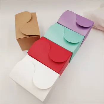 

12 pcs 9x6x6cm multi-color square box wedding party candy/biscuit/chocolate box DIY handmade soap box free shipping