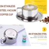 Tasse à café expresso en acier inoxydable 304, ensemble deux tailles avec poignée et soucoupe, livraison directe ► Photo 2/6