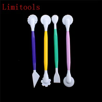 

4 pcs/set Fondant Cake Pen Decoration Set 8 shapes Paste Flower Sugarcraft Modelling Tools Engraving Cutting Pens Tool Maker
