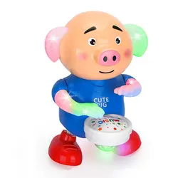 Электронная мультяшная Игрушка Свинья для детские образовательные товары Обучающие игрушки подарок для детей Музыка светящаяся игрушка